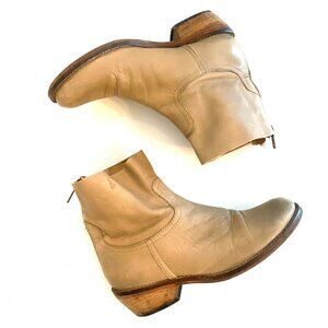 Women's Adam Tucker Grayish Leather Boots Size 6 1/2